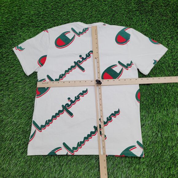 Vintage 90s Champion AOP Shirt Small 18x24 Script-Spellout - Picture 3 of 11